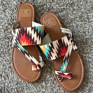 Everglades Multicolor Patterned Women's Sandals